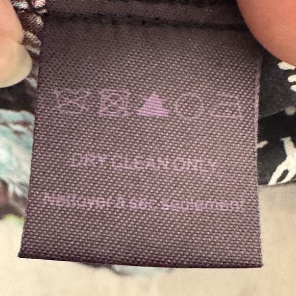 Hale Bob Shirt Womens Medium Multicolor Silk Boho Blouse Long Sleeve V Neck - Picture 6 of 10